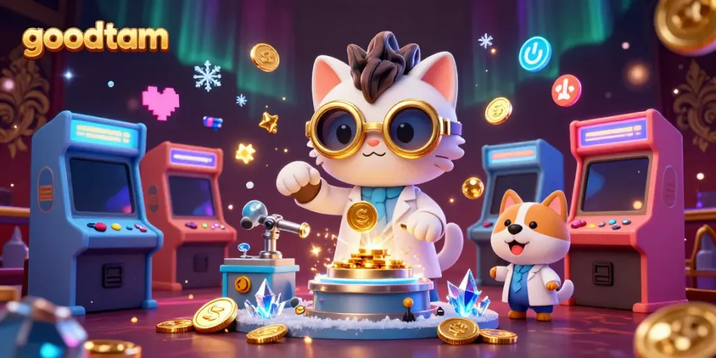 Win big with goodtam's thrilling casino adventure featuring exciting characters and gaming elements.
